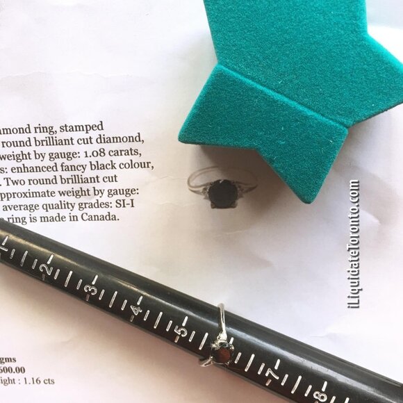 1CT+ Black Diamond 14K Gold Engagement Ring. Brand New in Box & Appraisal. - Picture 3 of 5